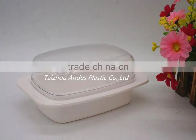 Hot sale reusable plastic butter dish/container with customer printing