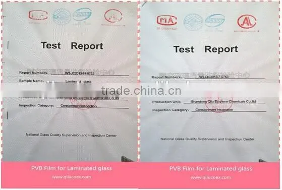 competitive price lamination pvb film for safety glass with best quality