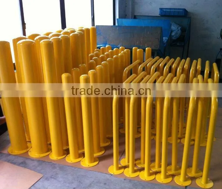 2012 Lastest Yellow Powder Coated Loop Bicycle Rack Factory