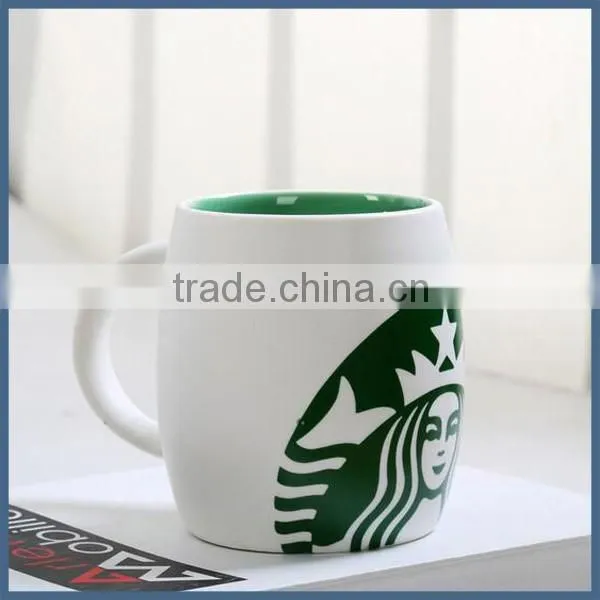 Grade A custom printing porcelain starbucks coffee mug