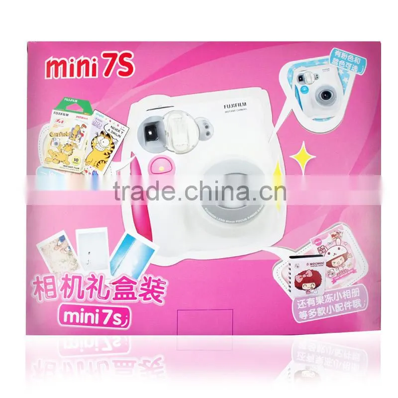 Beautiful Gift Package Fujifilm Instax Mini 7s Instant Film Blue Color Camera