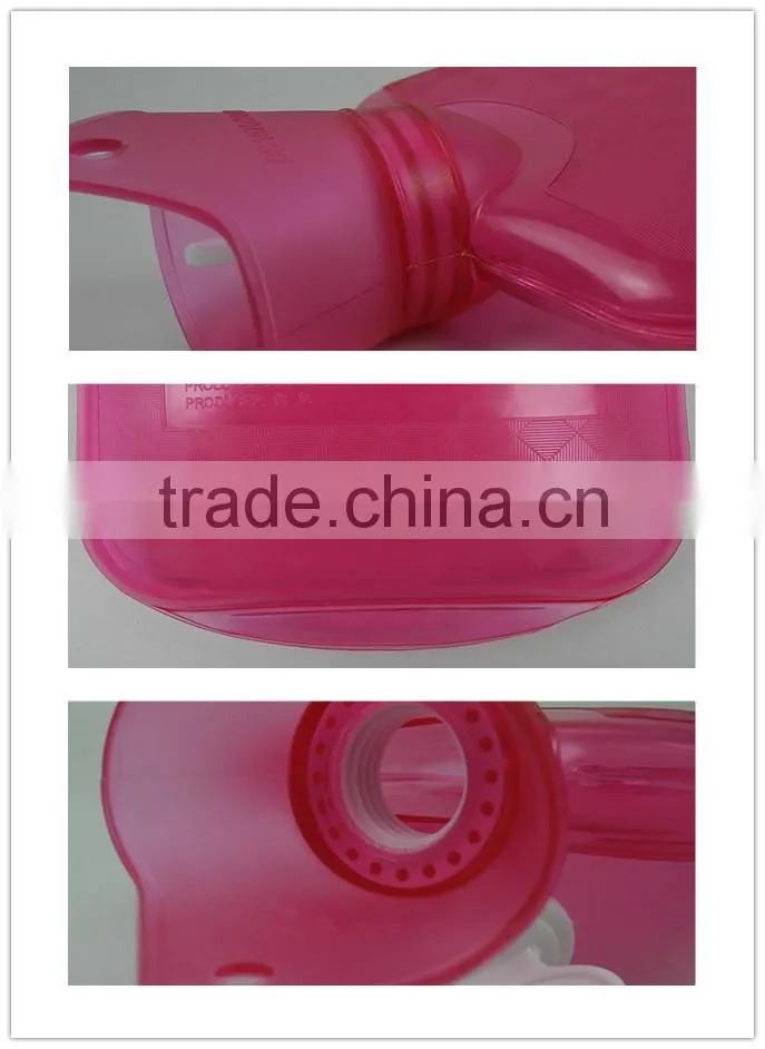 Hot eco-friendly baby PVC warm water bottle 750ml green safe