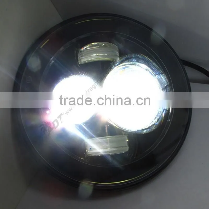 High quality 7'' jeep wrangler lamp led 7" car without angel eyes ring