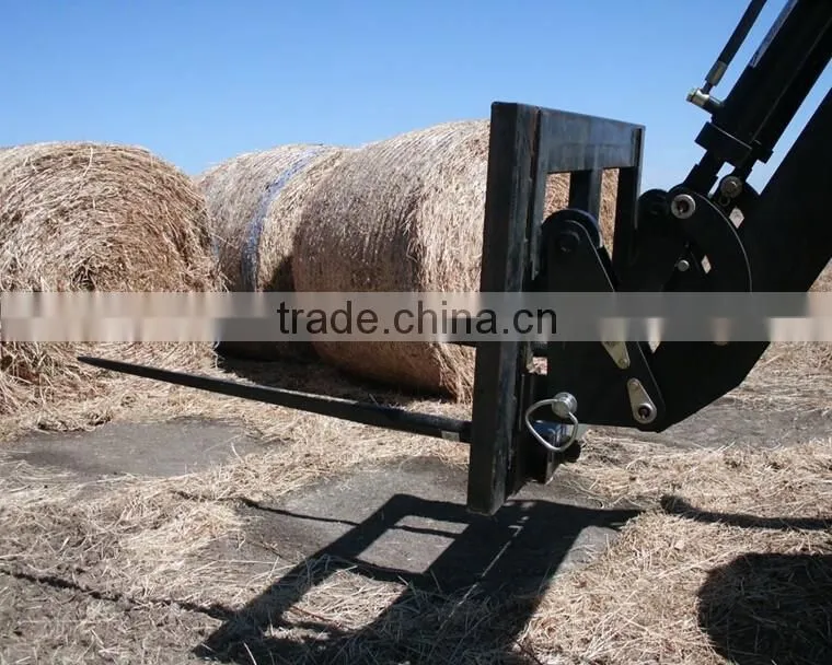 Four tines multi-purpose Bale fork for tractor front end loader