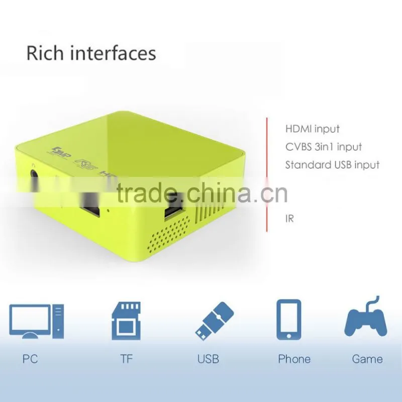 2016 Hottest UC50 Mini DLP Projector HD 1080P 800Lumens 854*480 Mini LED Projector