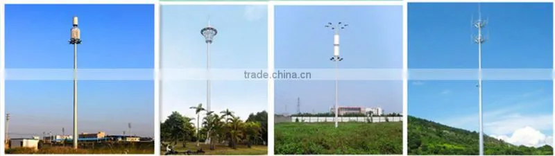 Galvanized monopole tubular telecommunication antenna tower