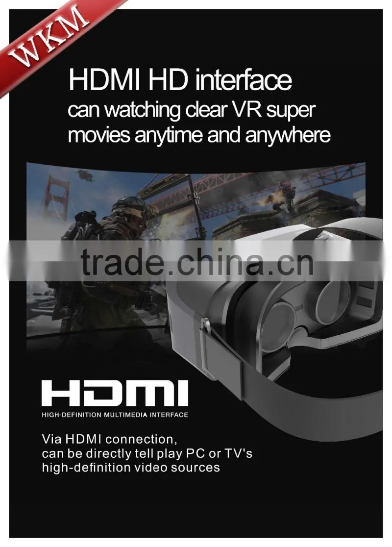 Virtual Reality with Wifi Bluetooth and 360 Degrees Full 3D View All in one VR Glasses