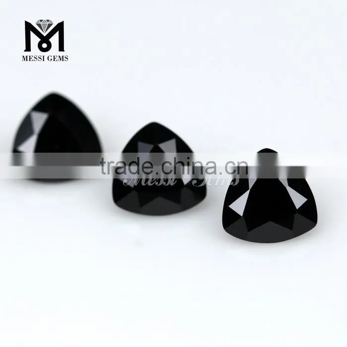 Wholesale Loose Gemstones Black Trillion 6x6 Cubic Zircon