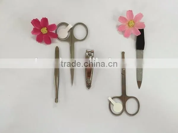 Foldable Real Leather Caes Manicure Set Beauty Tool
