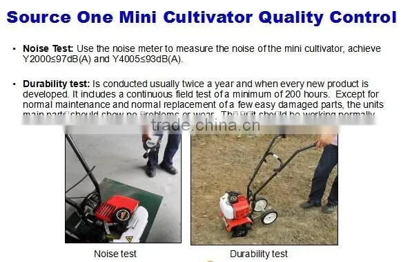 Thunderbay Y4000CE CE Certified 4 Cycle Cultivator with adjustable cultivator wheels