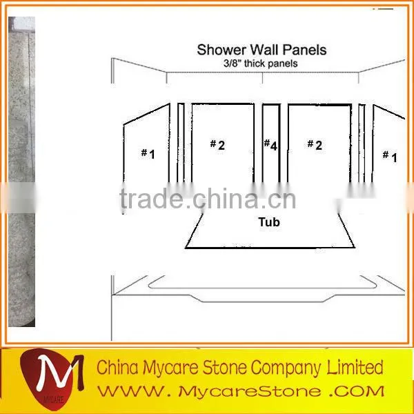low price slab wall tub surround,stone tub surround