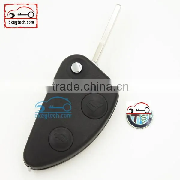 Free shipping car flip key shell for Alfa romeo 2 button Alfa key for Alfa romeo key