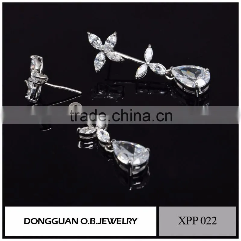 Fashion Silver jewellery Crystal Earring Studs Wholesale For Ladies On Alibaba Wholesale