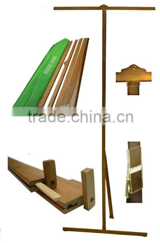 Bamboo Roll Up Banner Stand, Bamboo Display Stand, Bamboo Display Shelf