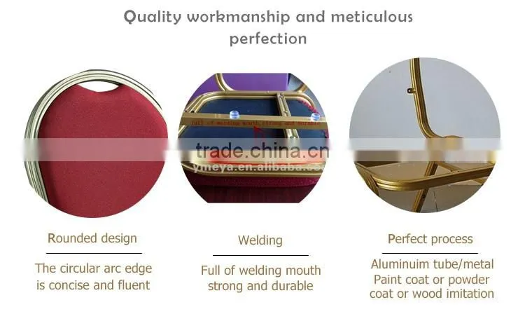Wholesale hotel furniture banquet hall chair aluminum frame used banquet chair for sale