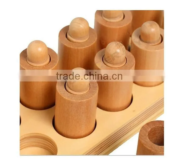 Leader Joy beech wood montessori material kids educational toys Smelling cylinders