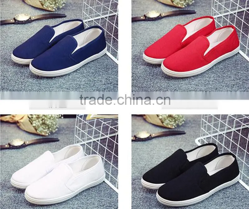 White Canvas Woman Shoe Fashion Casual Cloth Shoe Non Brand