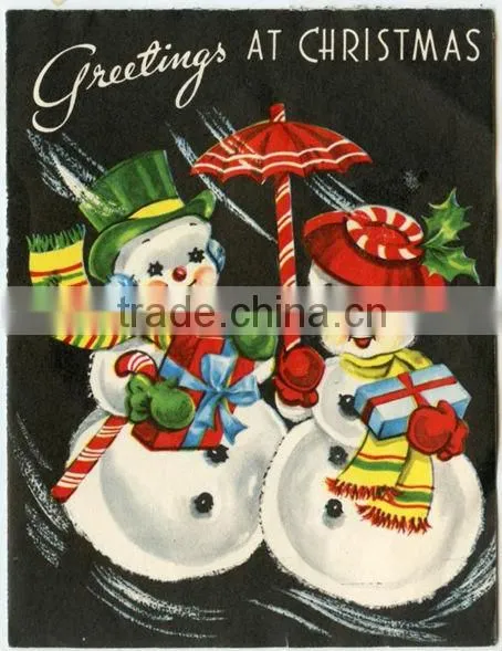 Customized Lovely Fancy Christmas Gift Card with Factory Direct Price