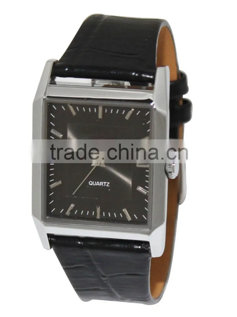 Cheap top sell leather unisex watches from China supplier in the stock