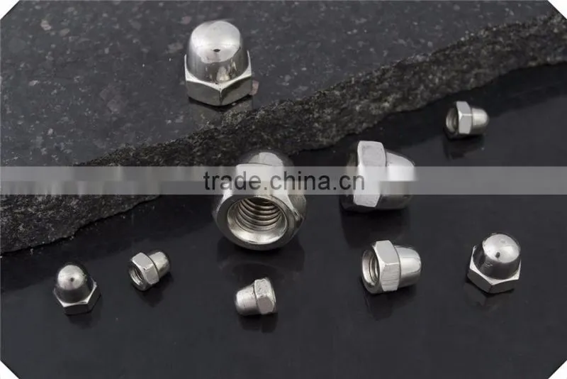 Alibaba manufacturer factory 304 stainless steel hex cap nut