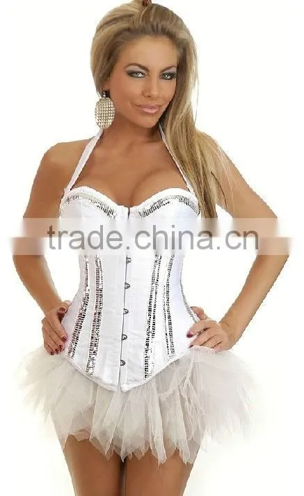 girls coffee zipper front sexy bustier top m1985