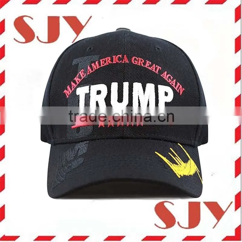 6 panel custom 3d puff embroidery men caps hats