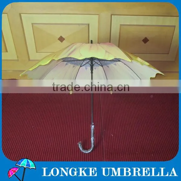 24"beautiful sunflower umbrella with wave boarder