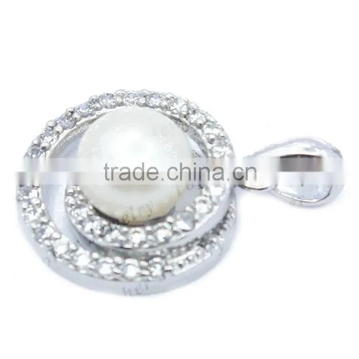 MOP mother of pearl sterling silver fresh water pearl pendant pearl jewelry