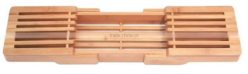 Expandable Bamboo Bathtub Caddy. ,Bamboo Bathtub Caddy - Adjustable