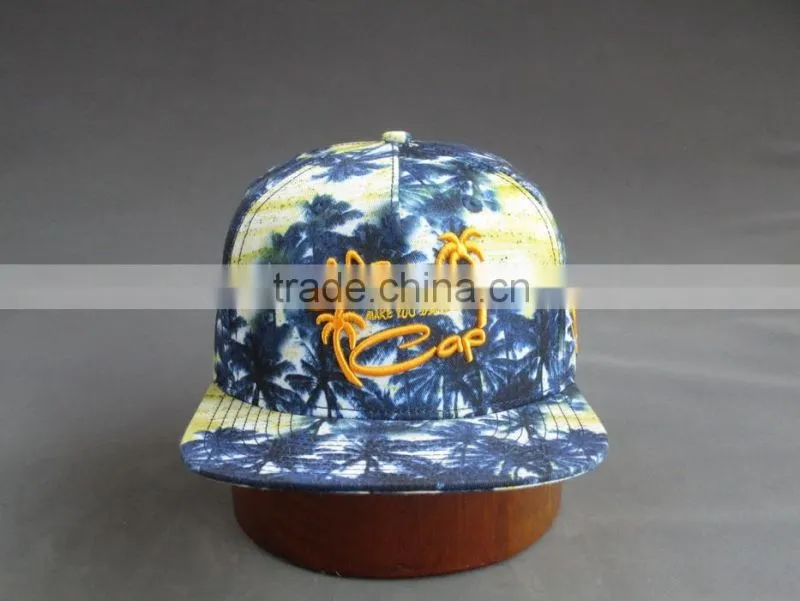 BSCI aduit wholesale custom 5-panel snapback cap with printing