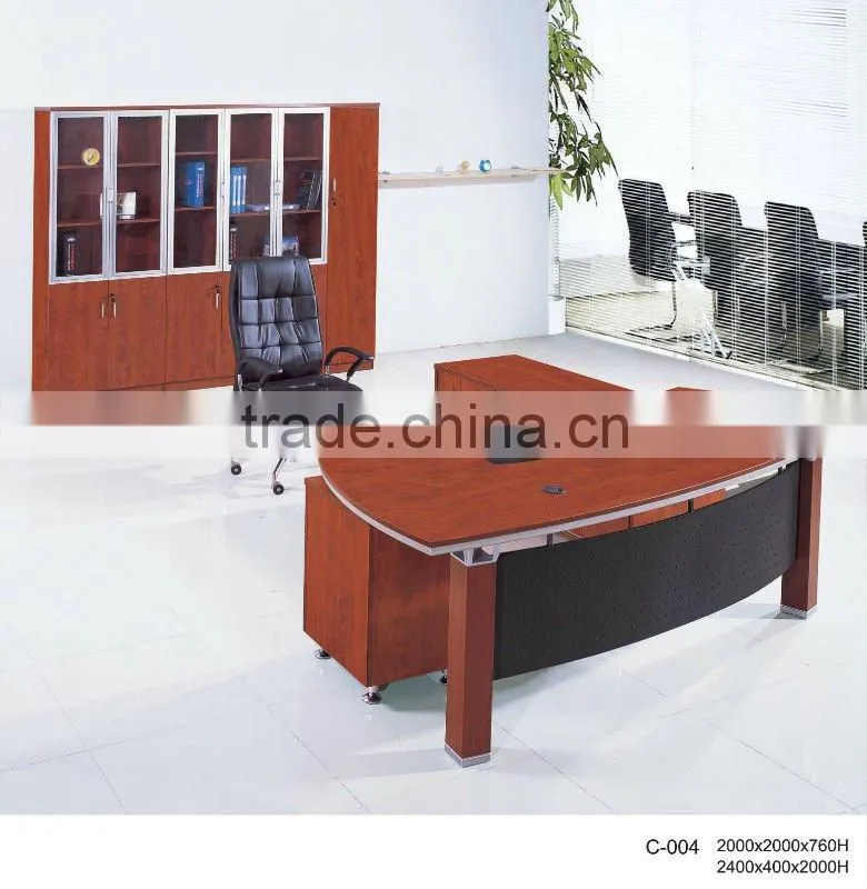 latest office table designs wooden l-shape office table