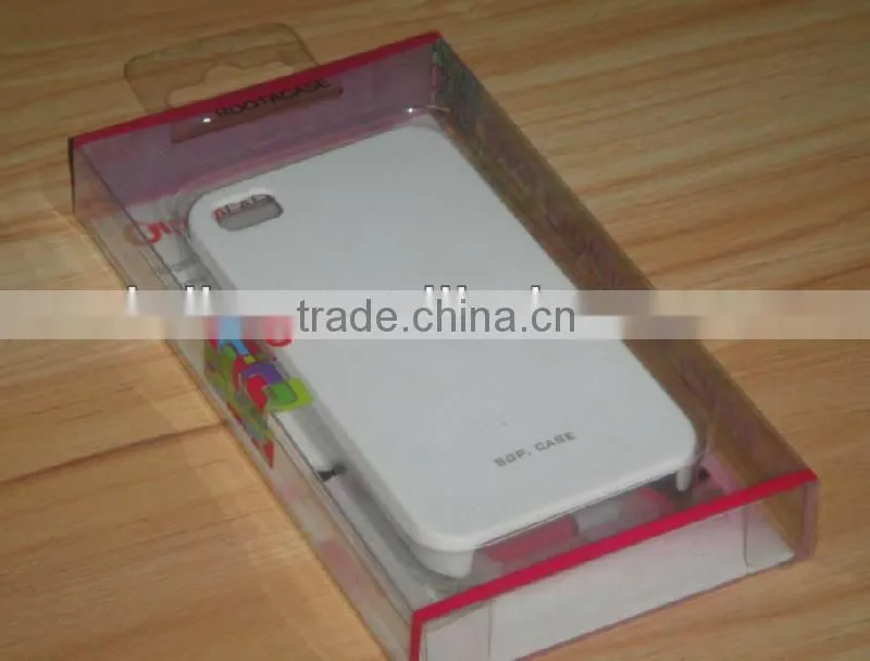 Custom made clear plastic folding box for phone case china supplier