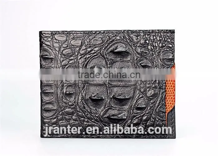 Customize Crocodile skin Men Wallet With Card Slot Driving Licence Holder Genuine Leather Wallet Manufacturer
