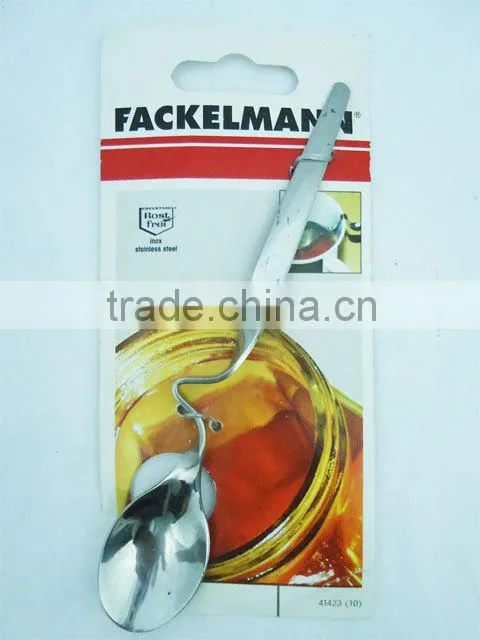 Stainless steel bent design coffee or tea spoon