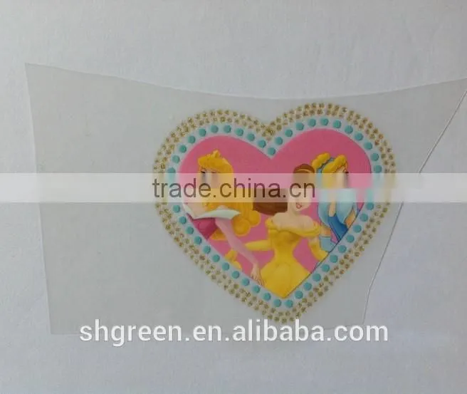 Factory-making flock heat transfer labels