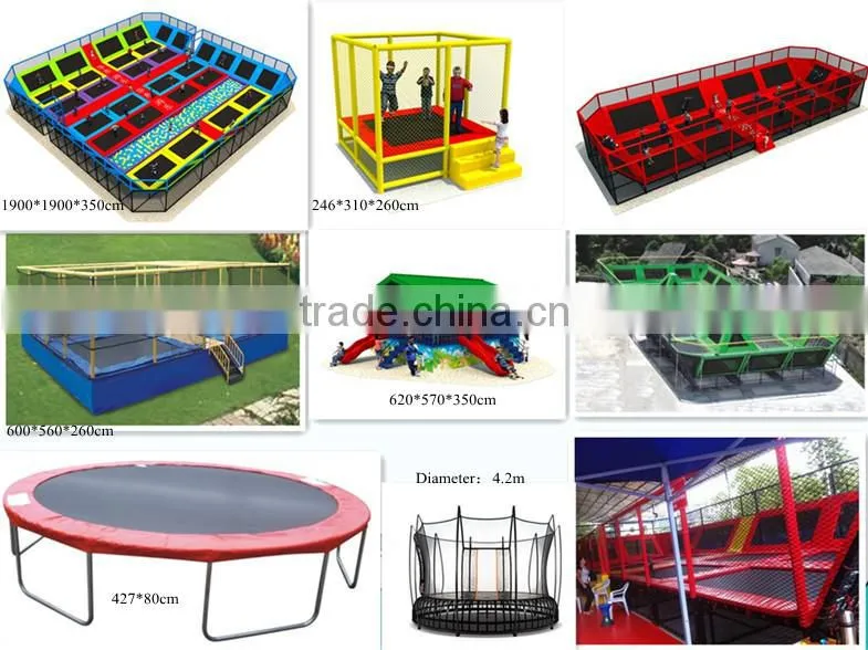 High quality jumping trampoline with safety enclosure