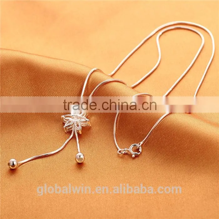 Fashion African Silver Pendant Chain Beads Necklace Jewelry set For Women
