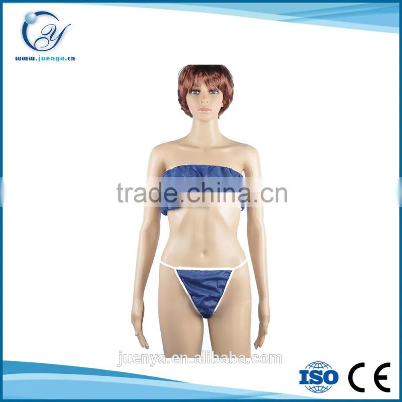 High quality One-time sexy disposable bikini strapless for sauna and spa
