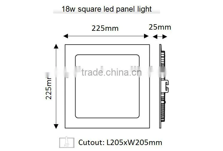 LED retrofit 6-inch / 18w recessed lighting kit / Square led panel downlight retrofit