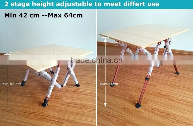 China height adjustable folding bamboo table outdoor use supplier