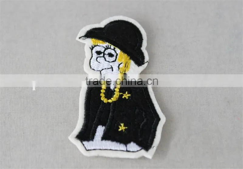 funny design jeans patches custom patch sew on patches custom embroidery patch for school uniform