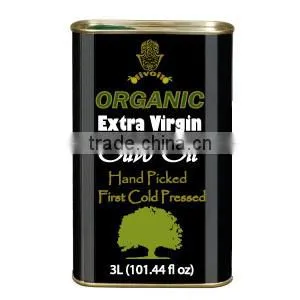 Organic Extra Virgin Olive Oil. High quality Organic Olive Oil. 1st Cold Press. 100% Organic Olive Oil 5L metallic Tin