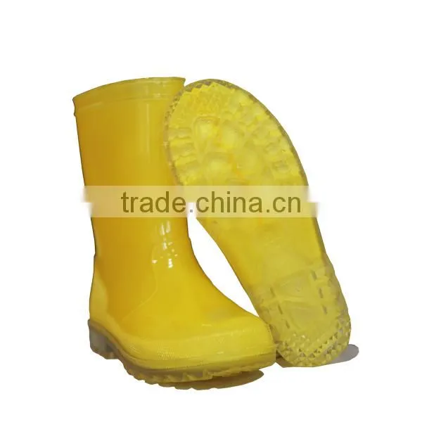 Colorful Transparent PVC Rain Boots For Kids