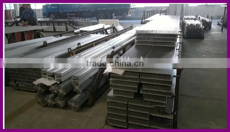 CNC machining black aluminum LED street light heat sink