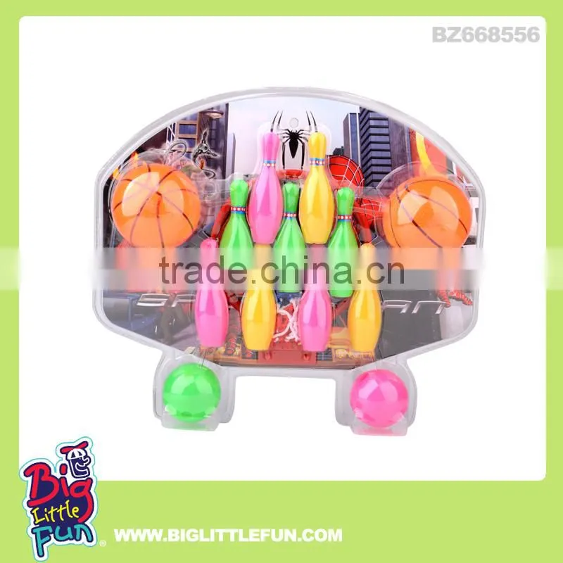 Sport toy basketball hoop and bowling set toy