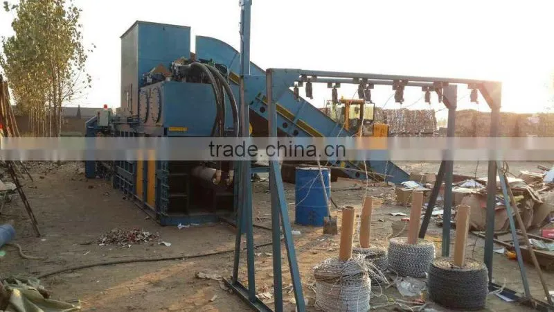 High efficiency and capacity full-automatic hydraulic waste paper baler, cardboard baling press machine YB4-100T