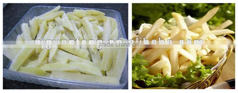 French fries IQF freezing line potato processing equipment