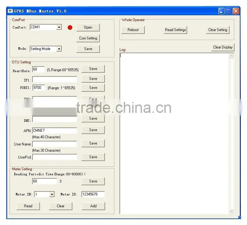 GPRS MBus Automatic Meter Reading System with EN1434-2008, EN13757-3 Protocol