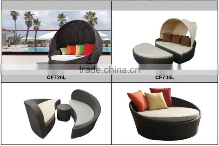 leisure rattan outdoor furniture wicker round bed garden furniture