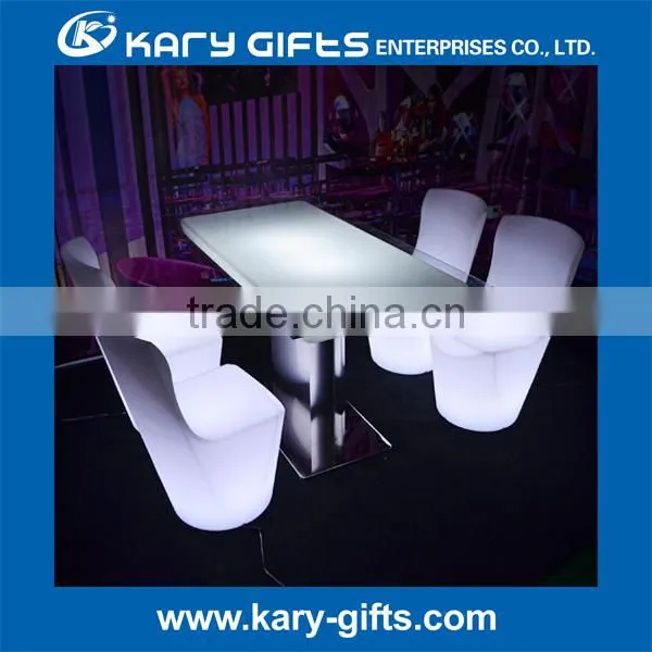 led lighting bright rgb color coffee shop tables and chairs